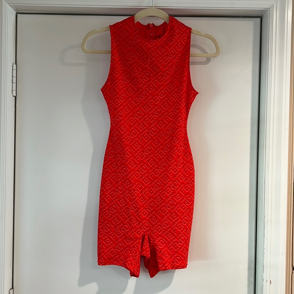 Fendi x SKIMS Red Sleeveless Jumpsuit